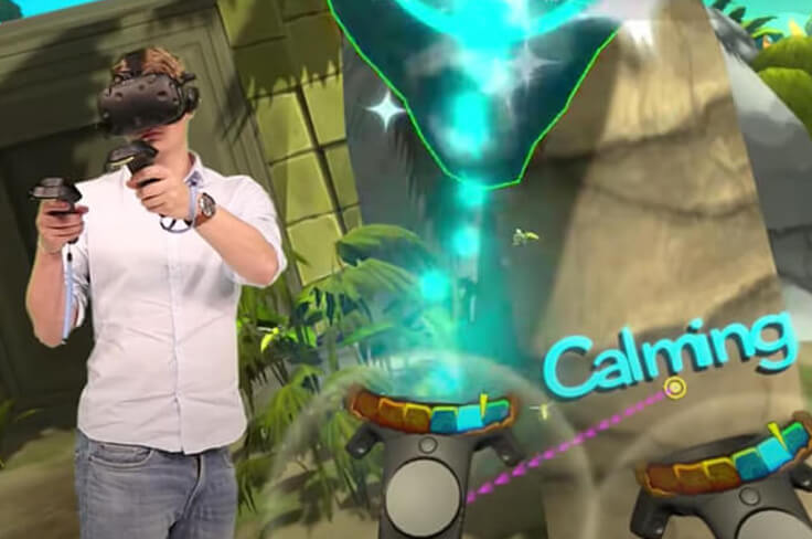 Maarsingh ontwikkelde met zijn bedrijf Jamzone een virtual reality game waarin je leert omgaan met stress.
